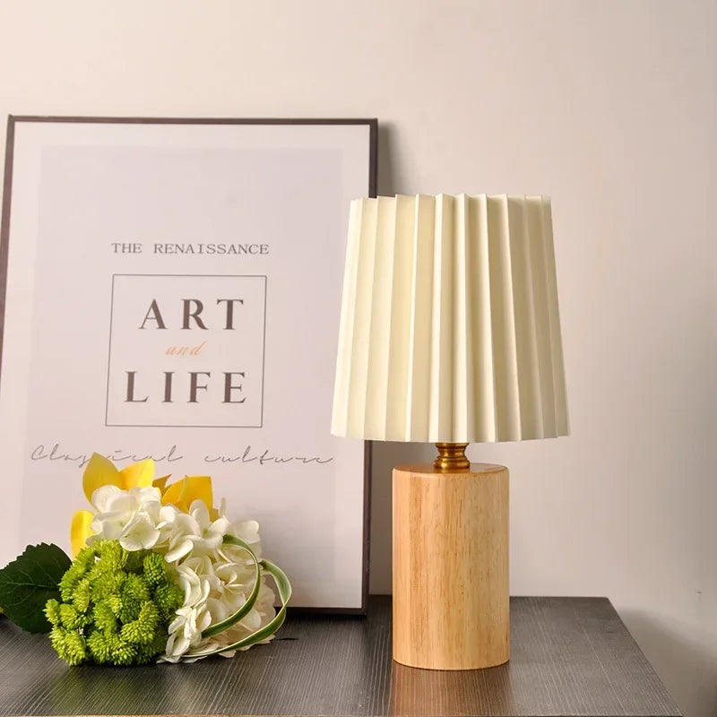 Wood & Cone USB - USB Table Lamp Fabric Lampshade