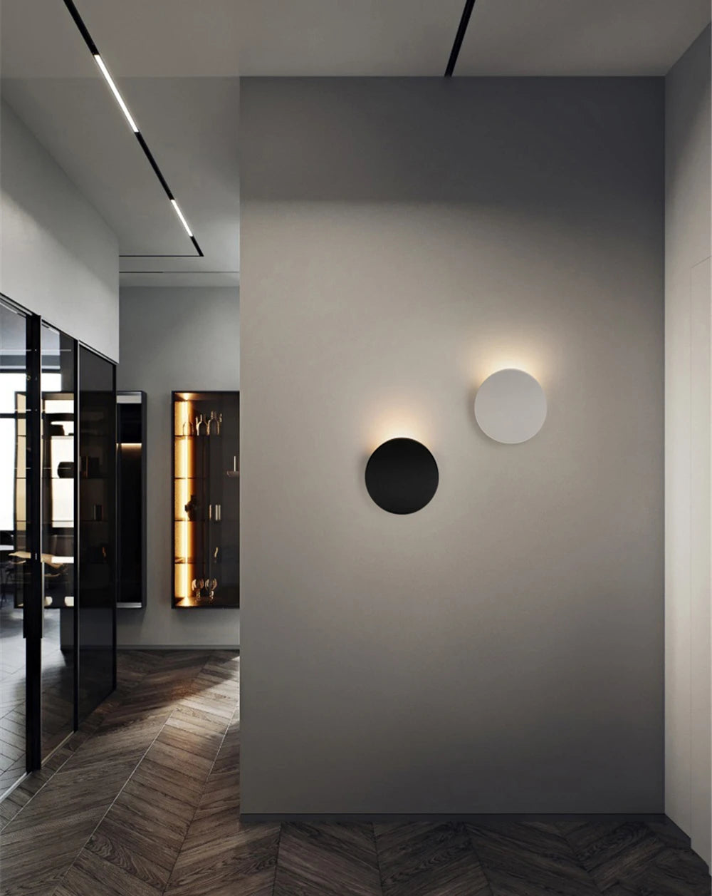 Macaron Disc (Black/ White/ Gold) - Minimalist Wall Light 7W LED