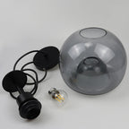 Globelet Grey (20/25cm) - Glass Pendant Lamp