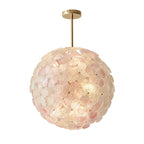 Decorative ceiling light fixture with floral design on a white background