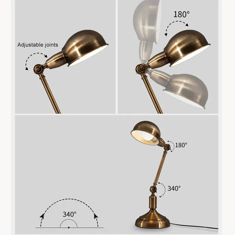 Cuprum Monocle Rocker - Adjustable Table Lamp (Copper/ Bronze)