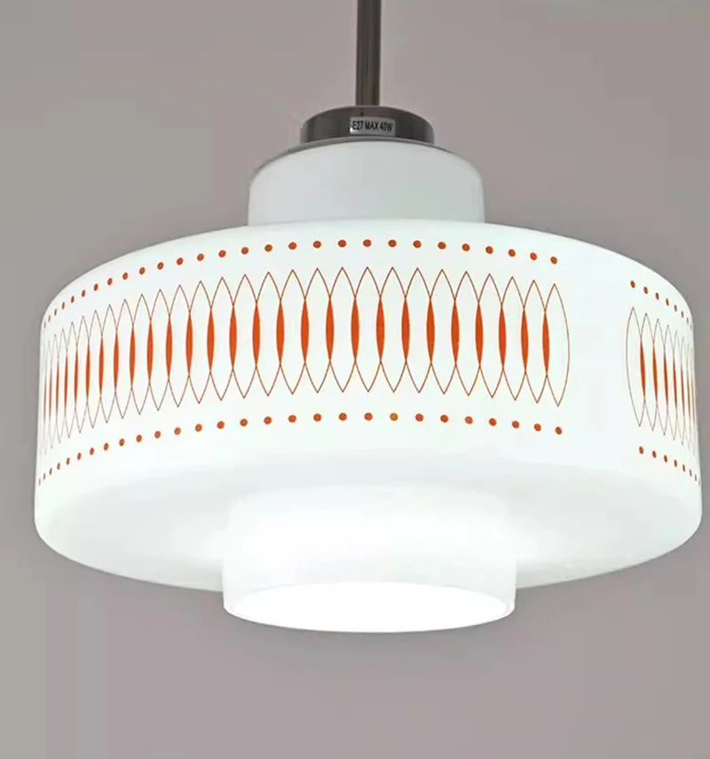 Rossa Lattice - Retro Glass Pendant Lamp