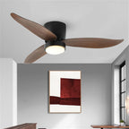 Wood & Fan Black - Minimalist Ceiling Fan Light 42in Wooden Blades with Remote Control