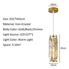 Cascade - Slim Crystal Chandelier