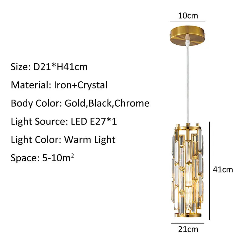 Cascade - Slim Crystal Chandelier