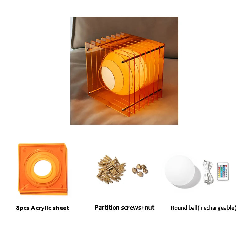Sunset Cube - Modern USB Rechargable Lamp Waterproof IP44 LED