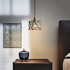 Tiffany Cube Flowers - Stained Glass Pendant Lamp