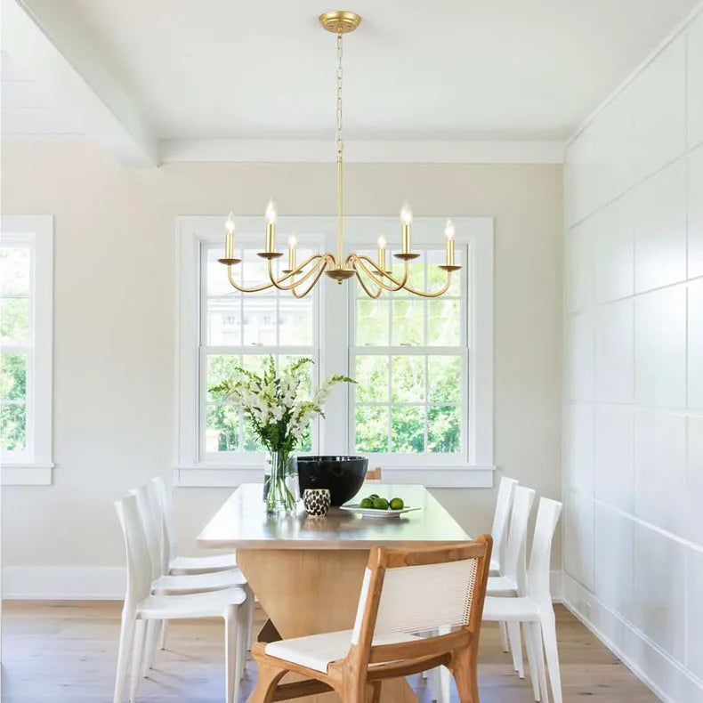 Aurena Candle Chandelier - Modern Minimalist Chandelier (4/6/8)