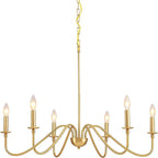 Aurena Candle Chandelier - Modern Minimalist Chandelier (4/6/8)