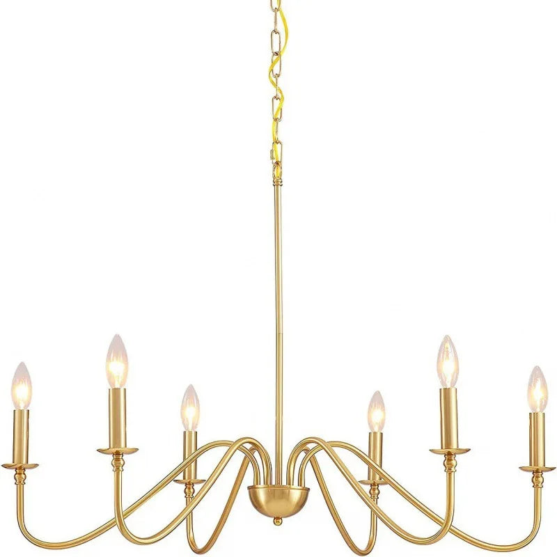 Aurena Candle Chandelier - Modern Minimalist Chandelier (4/6/8)