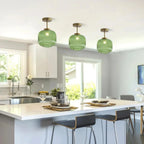 Ripple Lantern - Classic Glass Ceiling Flush Light