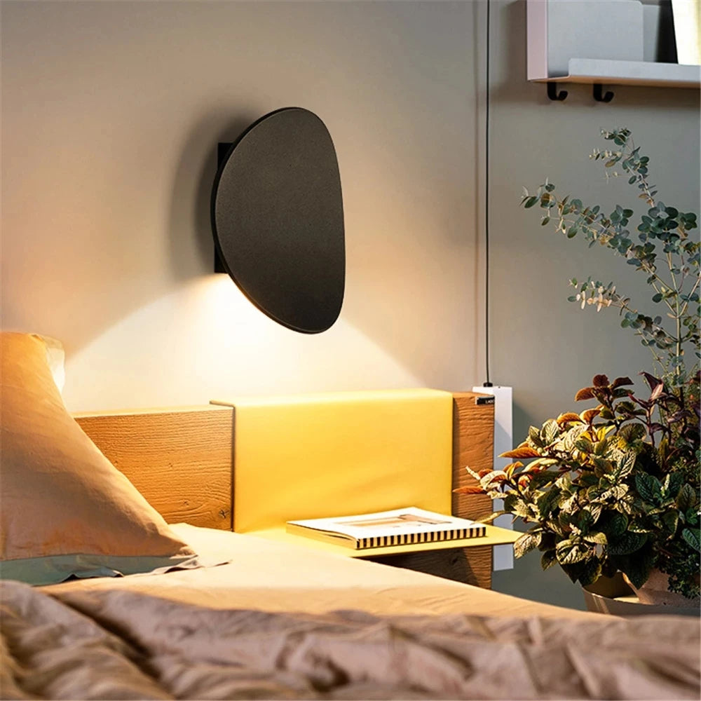Macaron Disc (Black/ White/ Gold) - Minimalist Wall Light 7W LED