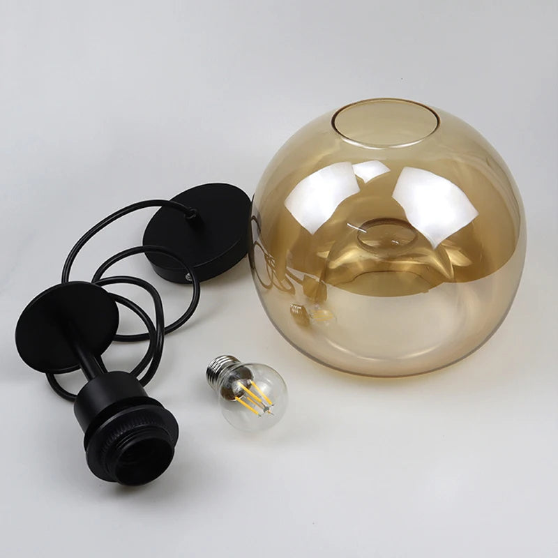 Globelet Amber (20/25cm) - Glass Pendant Lamp