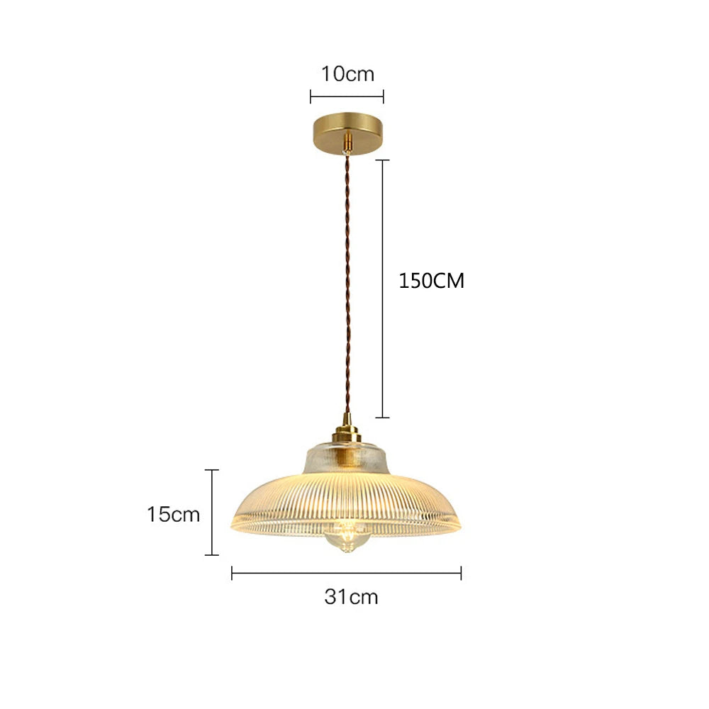 Ripple Bowl - Retro Minimalist Glass Pendant Lamp