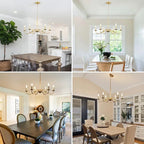 Aurena Candle Chandelier - Modern Minimalist Chandelier (4/6/8)