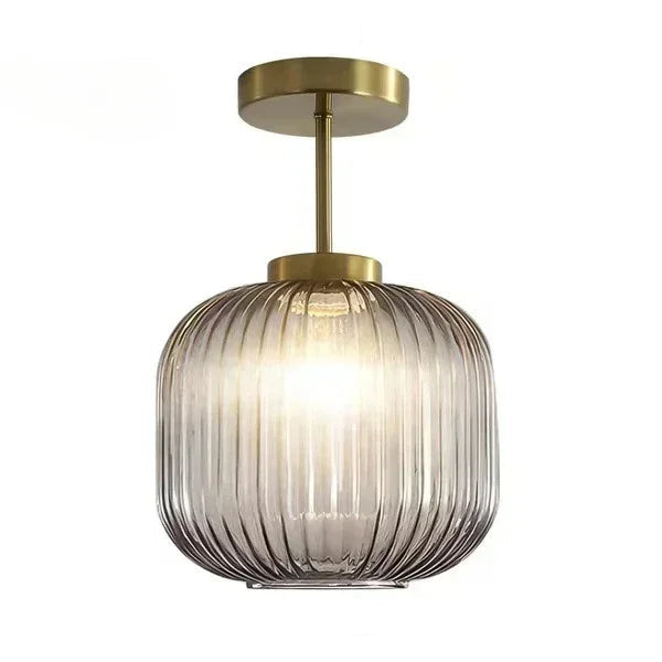 Ripple Lantern - Classic Glass Ceiling Flush Light
