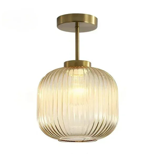 Ripple Lantern - Classic Glass Ceiling Flush Light