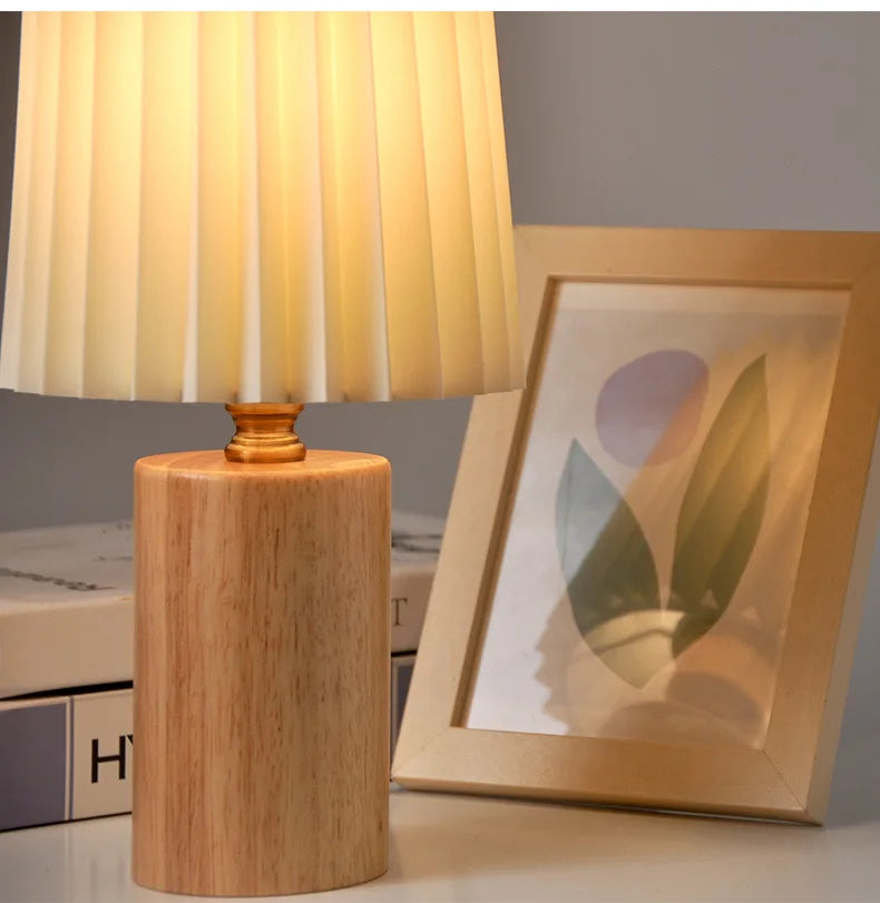Wood & Cone USB - USB Table Lamp Fabric Lampshade