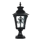 Decorative black lantern on a gray background