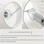 Plain White Clip-On Barrel Pleated Fabric Lamp Shades - 6pcs