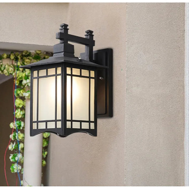 Zen Lantern - Outdoor Lighting E27 Waterproof Japanese Style Wall Sconce