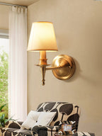 Cuprum Candle - Full Copper Wall Light Fabric Lampshade