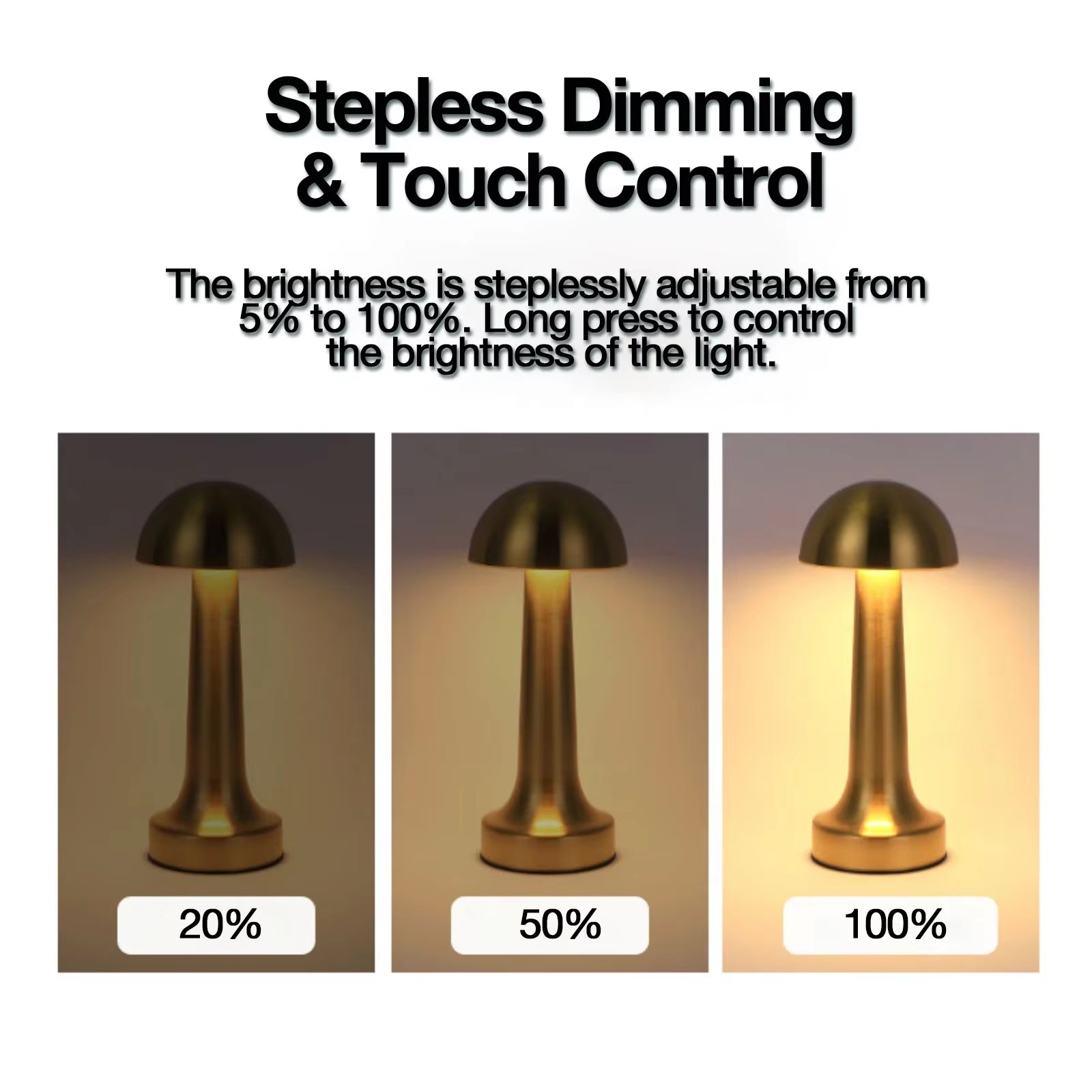 Flare - Minimalist USB Rechargeable Desk Lamp (Gold/ Silver/ Rose Gold)