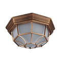 Octagon Bulkhead Bronze - Classic Outdoor Wall Sconce Waterproof IP55