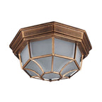 Octagon Bulkhead Bronze - Classic Outdoor Wall Sconce Waterproof IP55