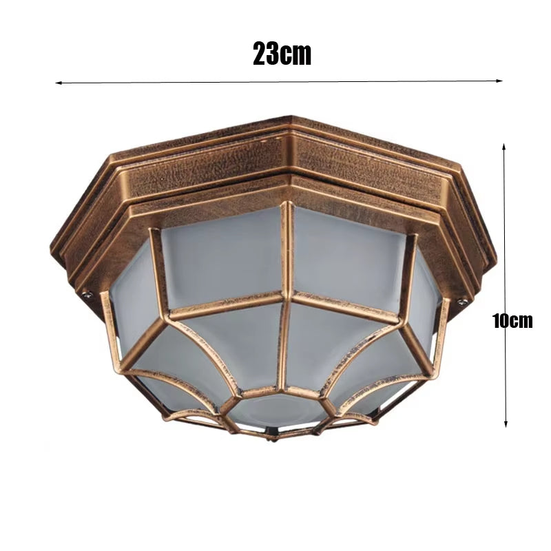 Octagon Bulkhead Bronze - Classic Outdoor Wall Sconce Waterproof IP55