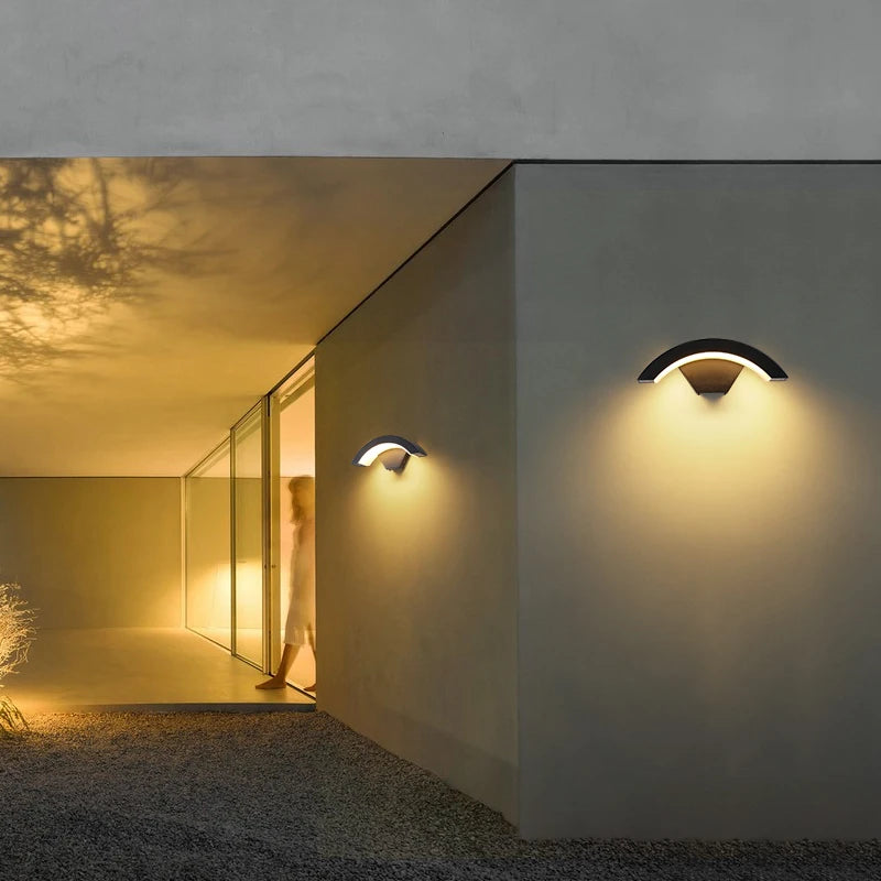 Cyclops - Black Outdoor Lighting Wall Light Waterproof IP65 Wall Sconce