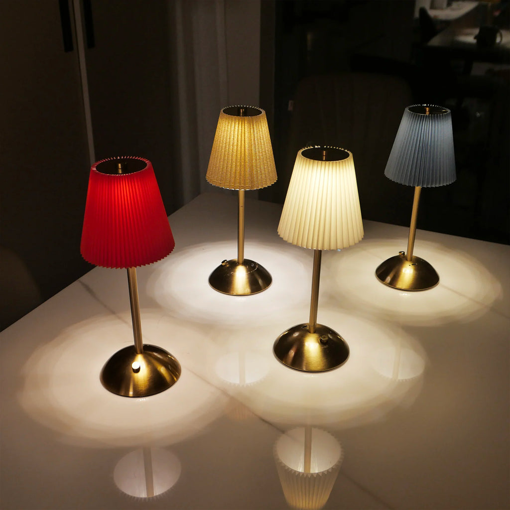 Umbrella Gold - Multicolour Lampshade USB Rechargeable Lamp Dimmable