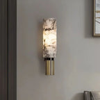 Marble Torch - Modern Wall Sconce Marble Lampshade Copper Body E27 Wall Light