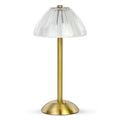 Bonnet Clear - Brass Finish USB Rechargeable Lamp Dimmable Touch Control