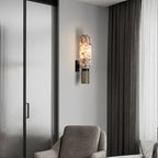 Marble Torch - Modern Wall Sconce Marble Lampshade Copper Body E27 Wall Light