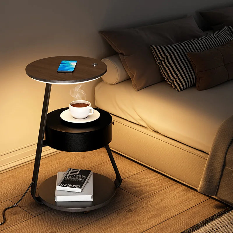 Cake Stand - Wooden Coffee Table Floor Lamp LED Bedside Lamp