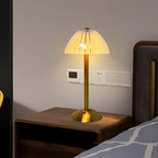 Bonnet Clear - Brass Finish USB Rechargeable Lamp Dimmable Touch Control