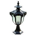Abbey Pillar Black - Outdoor Lighting Pedestal Light E27 Waterproof IP54