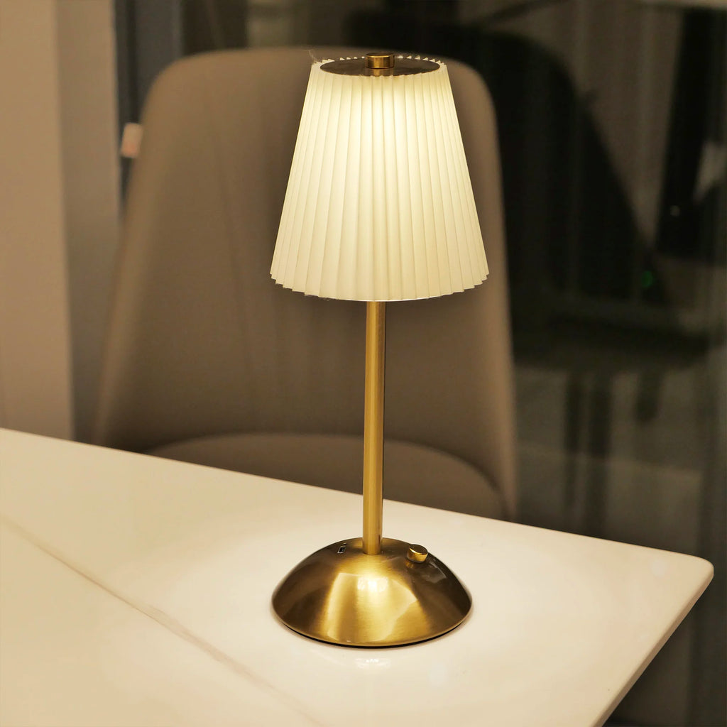 Umbrella Gold - Multicolour Lampshade USB Rechargeable Lamp Dimmable
