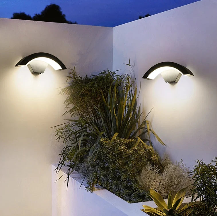 Cyclops - Black Outdoor Lighting Wall Light Waterproof IP65 Wall Sconce