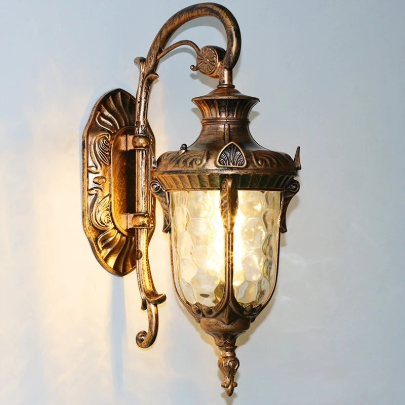 Abbey Bronze - Vintage Outdoor Lighting Waterproof IP65 Wall Sconce E27 Wall Light