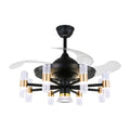 Octocopter - Modern Ceiling Fan Light Black 42in with Remote Control