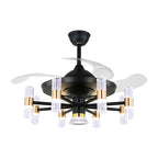Octocopter - Modern Ceiling Fan Light Black 42in with Remote Control