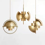Solstice Gold- Art Deco Ceiling Light Pendant E27 Rotatable Shade