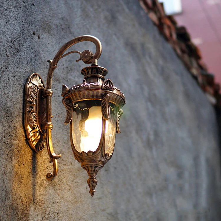 Abbey Bronze - Vintage Outdoor Wall Light E27 Waterproof IP65