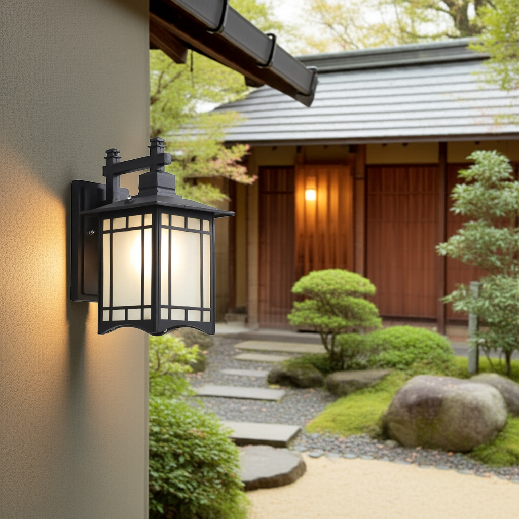 Zen Lantern - Outdoor Lighting E27 Waterproof Japanese Style Wall Sconce