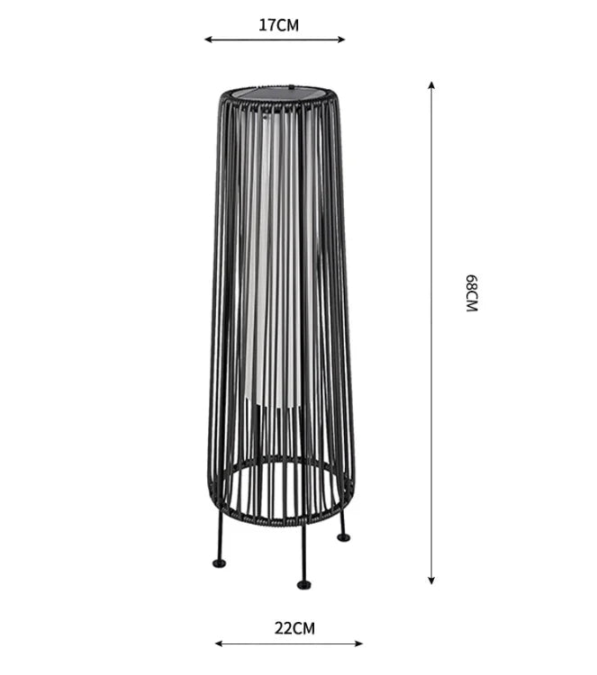 Rattan Wicker - Outdoor Floor Lamp Waterproof IP65 LED 10W