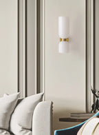Opaline Hourglass White - Up & Down Wall Light
