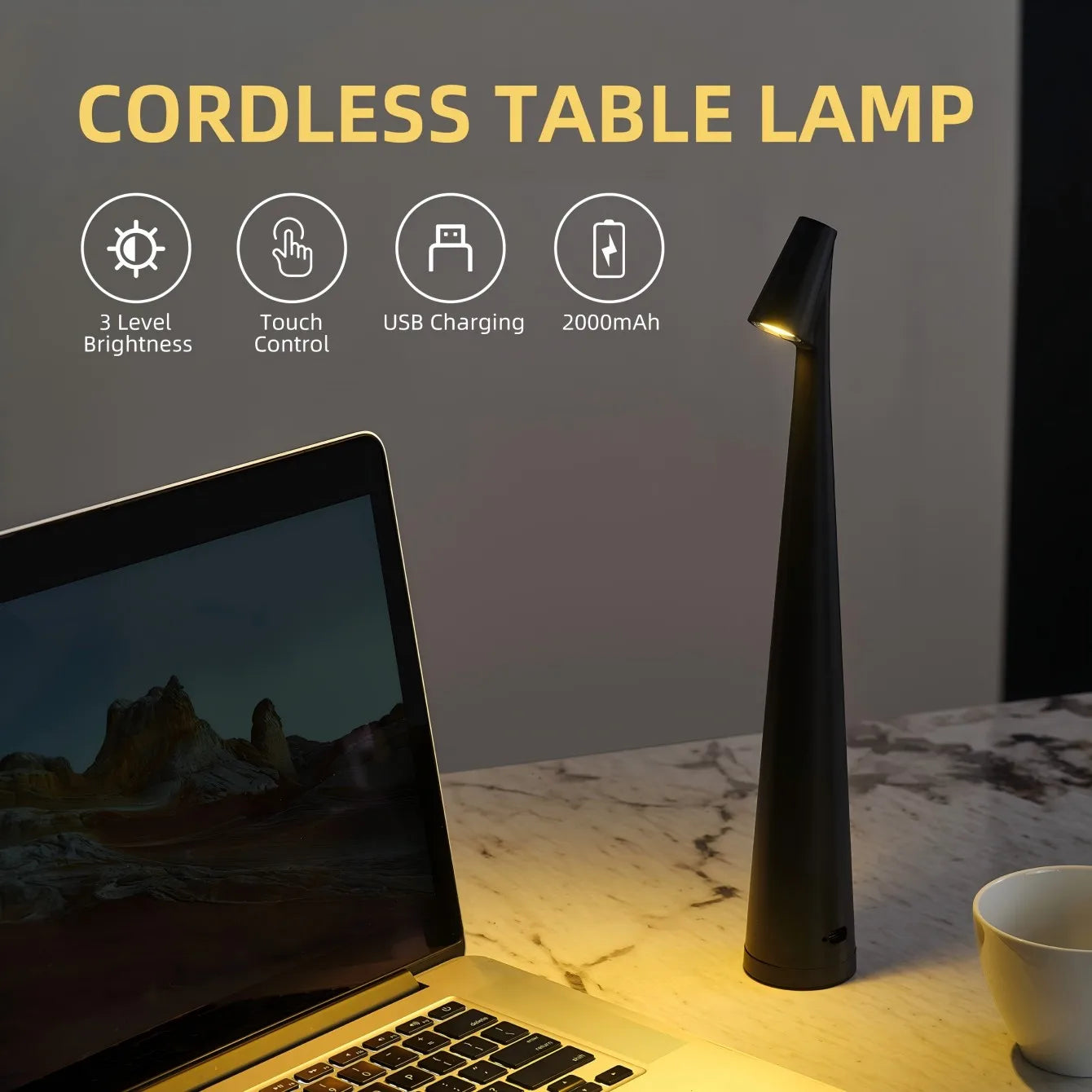 Toothbrush - USB Rechargeable Lamp Touch Switch Desk Lamp