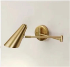 Swinging Arm Copper Spot Light - Wall Sconce with Adjustable Long Arm